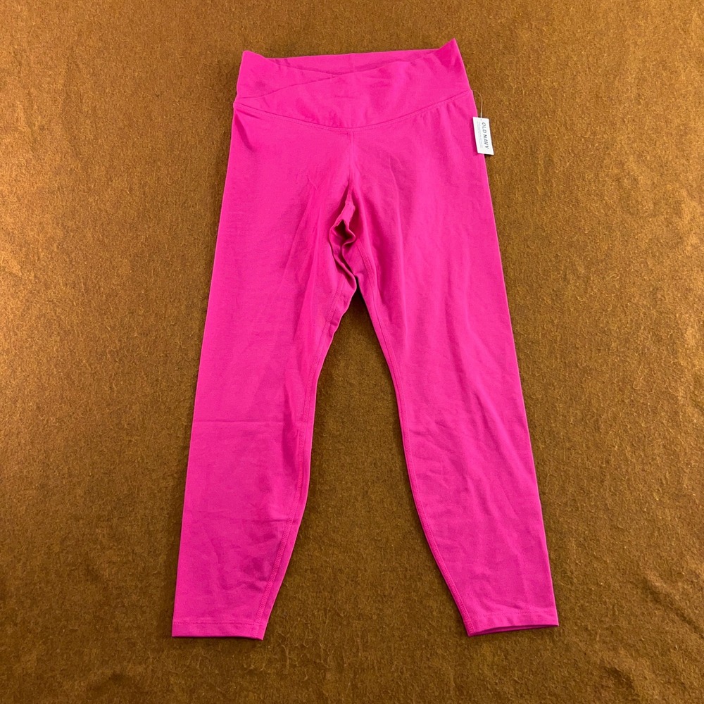Old Navy Womens Large Pink PowerChill Go-Dry Extra High-Rise Leggings NWT